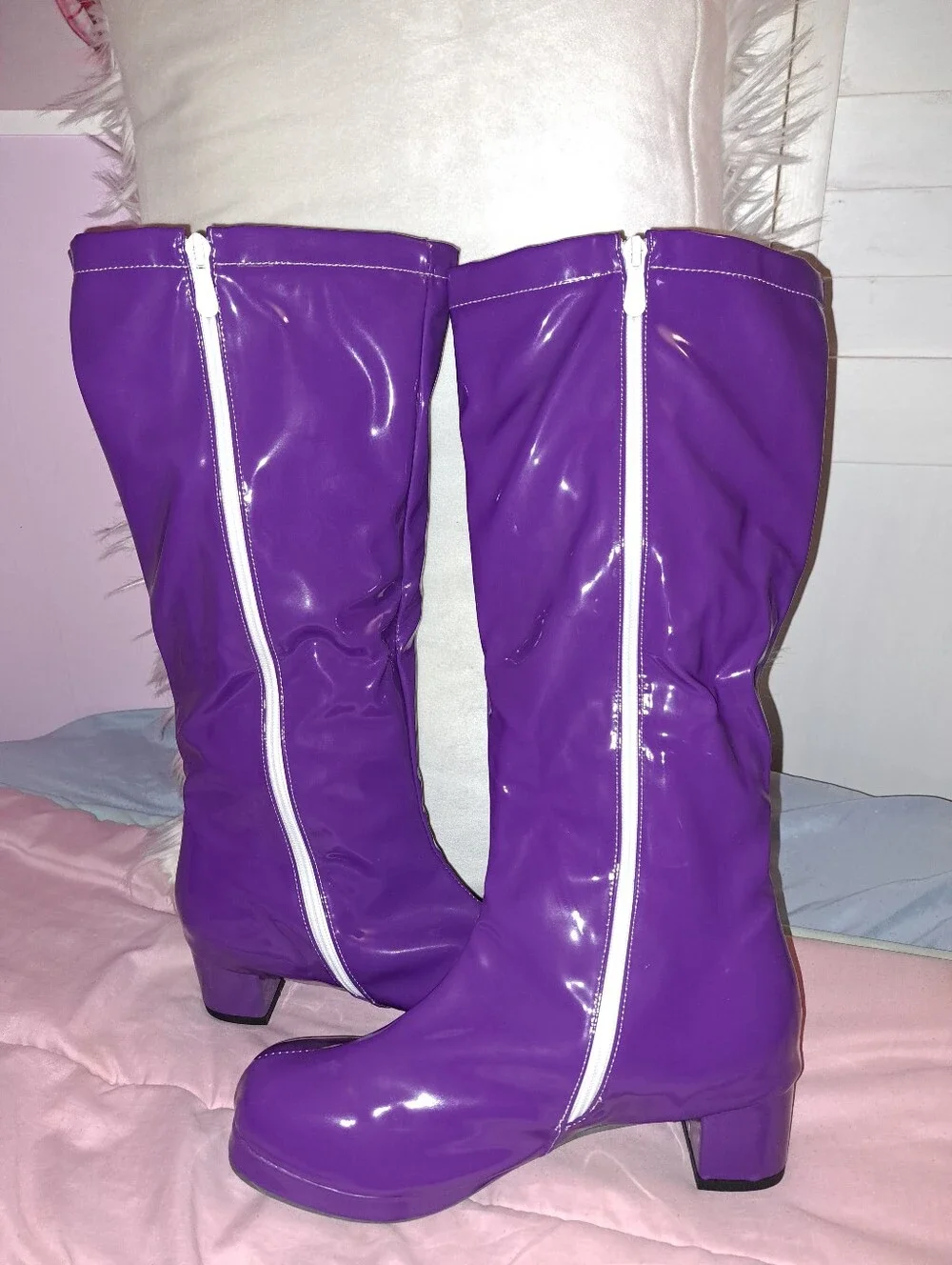 Purple Patent Knee-High Women's Boots